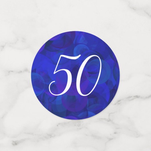 Royal Blue 50 en Fabulous Birthday Party Confetti (Kleine voorkant)