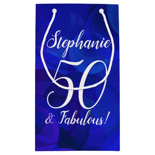 Royal Blue 50 en Fabulous Birthday Party Klein Cadeauzakje (Achterkant)
