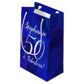 Royal Blue 50 en Fabulous Birthday Party Klein Cadeauzakje (Achterkant Gekanteld)