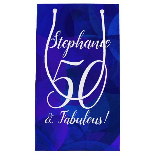 Royal Blue 50 en Fabulous Birthday Party Klein Cadeauzakje (Voorkant)