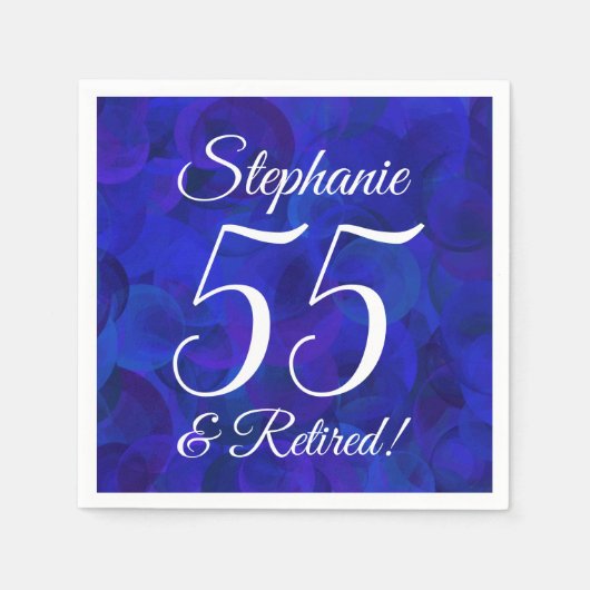 Royal Blue 55 en pensionering Servet (Voorkant)