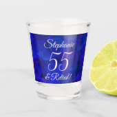 Royal Blue 55 en pensionering Shot Glas (Voorkant)