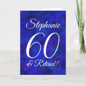 Royal Blue 60 en Happy Retirement in ruste Kaart (Voorkant)