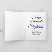 Royal Blue 60 en Happy Retirement in ruste Kaart (Binnen)