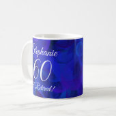 Royal Blue 60 en pensionering Koffiemok (Voorkant links)