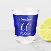 Royal Blue 60 en pensionering Shot Glas (Voorkant)