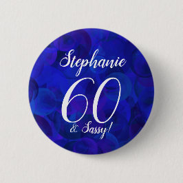 Royal Blue 60 en Sassy Birthday Party Button