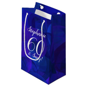 Royal Blue 60 en Sassy Birthday Party Klein Cadeauzakje