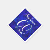 Royal Blue 60 en Sassy Birthday Party Napkins Servet (Hoek)
