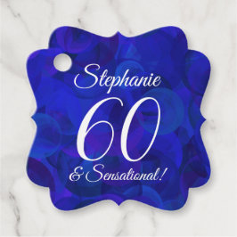 Royal Blue 60 en Sensational Birthday Party Bedankjes Labels