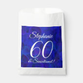 Royal Blue 60 en Sensational Birthday Party Bedankzakje (Voorkant)