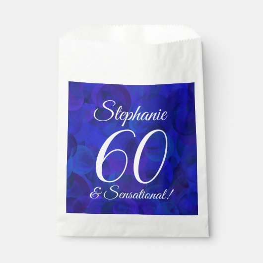 Royal Blue 60 en Sensational Birthday Party Bedankzakje (Voorkant)