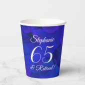 Royal Blue 65 en de Partij voor pensionering in ru Papieren Bekers (Achterkant)