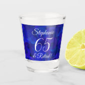 Royal Blue 65 en pensionering Shot Glas (Voorkant)