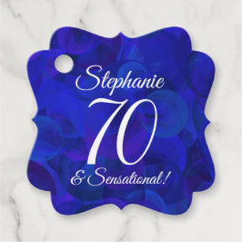 Royal Blue 70 en Sensational Birthday Party Bedankjes Labels