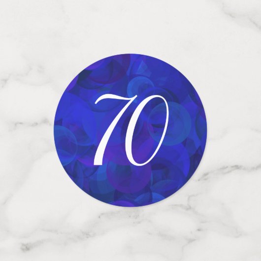 Royal Blue 70 en Sensational Birthday Party Confetti (Kleine voorkant)