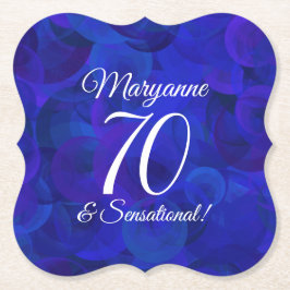 Royal Blue 70 en Sensational Birthday Party Kartonnen Onderzetters