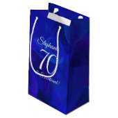 Royal Blue 70 en Sensational Birthday Party Klein Cadeauzakje (Achterkant Gekanteld)