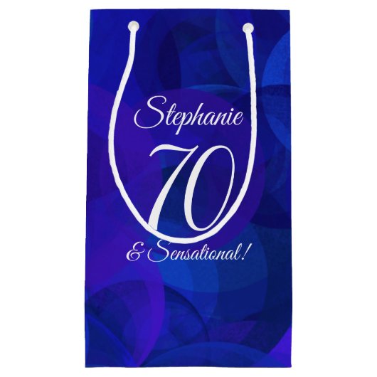 Royal Blue 70 en Sensational Birthday Party Klein Cadeauzakje (Voorkant)