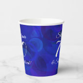 Royal Blue 70 en Sensational Birthday Party Papieren Bekers (Links)
