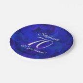 Royal Blue 70 en Sensational Birthday Party Papieren Bordje (Gekanteld)