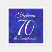 Royal Blue 70 en Sensational Birthday Party Servet (Voorkant)