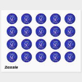 Royal Blue 80 en Amazing Birthday Favor Ronde Sticker (Vel)