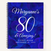 Royal Blue 80 en Amazing Birthday Party Notitieboek (Voorkant)