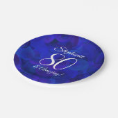 Royal Blue 80 en Amazing Birthday Party Papieren Bordje (Gekanteld)