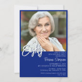 Royal Blue 80e verjaardag foto Kaart (Voorkant)