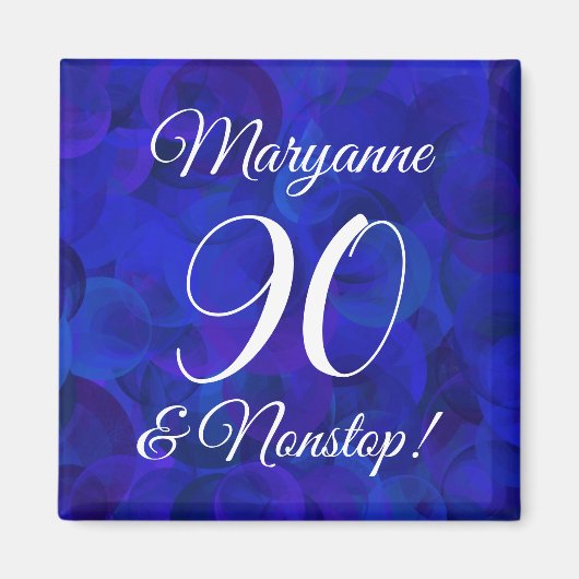 Royal Blue 90 en Nonstop Birthday Party Magneet (Voorkant)