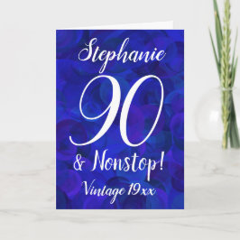 Royal Blue 90 en Nonstop Gepersonaliseerd Birthday Kaart
