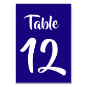 Royal Blue Achtergrond Tafel Nummer Kaart (Achterkant)