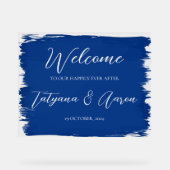 ROYAL BLUE ACRYL WELKOMSTBORD HORZ ACRYL BORD (Voorkant)