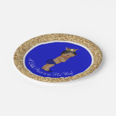 Royal Blue African American Prince Baby shower Papieren Bordje (Gekanteld)