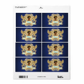 Royal Blue African Prince-Mini Champagne Labels (Full Sheet)