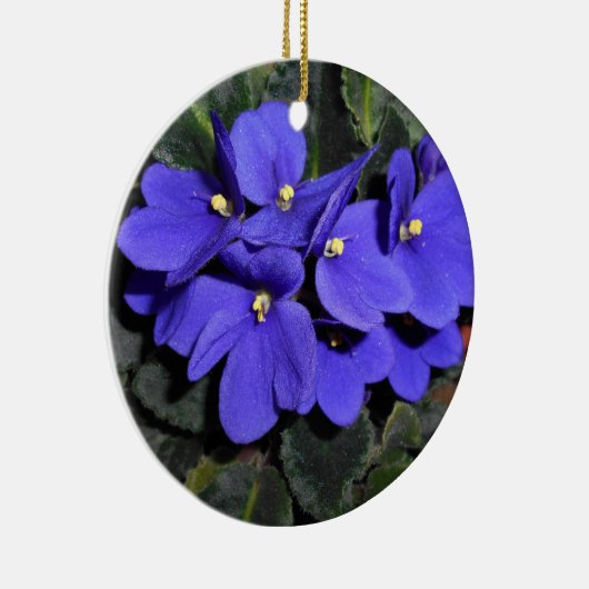 Royal Blue African Violet Keramisch Ornament (Rechts)