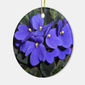 Royal Blue African Violet Keramisch Ornament (Links)