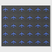 Royal Blue Airplane Cadeaupapier (Vlak)