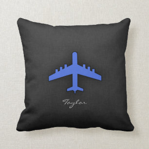 Royal Blue Airplane Kussen