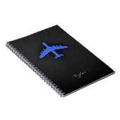 Royal Blue Airplane Notitieboek (Rechterzijde)