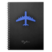 Royal Blue Airplane Notitieboek (Voorkant)