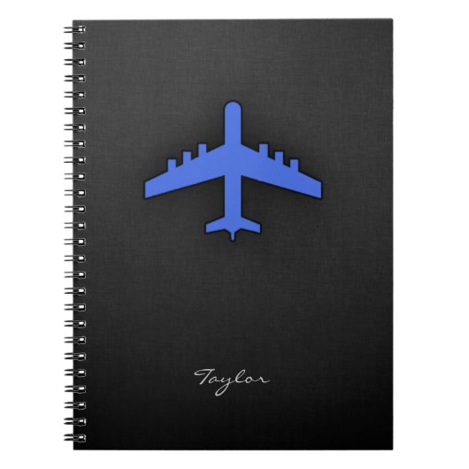 Royal Blue Airplane Notitieboek (Voorkant)