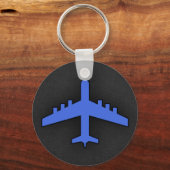 Royal Blue Airplane Sleutelhanger (Voorkant)