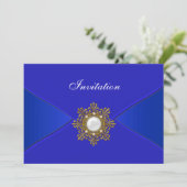 Royal Blue All Occasion Party Kaart (Staand voorkant)