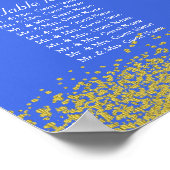 Royal Blue and Gold - 16 Seating Chart Poster (Hoek)