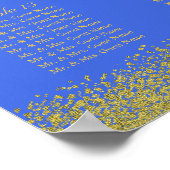 Royal Blue and Gold Confetti - 16 Seating Chart Poster (Hoek)