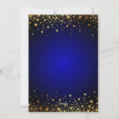 Royal Blue and Gold Graduation Party Invite Feestdagenkaart (Achterkant)
