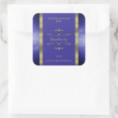 Royal Blue and Gold Product Labels Glitter Borders (Tas)