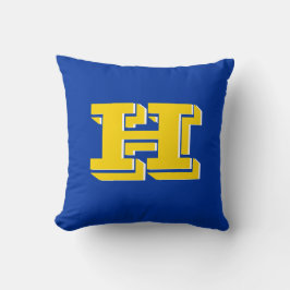 Royal Blue and Gold Team Pride Monogram Kussen